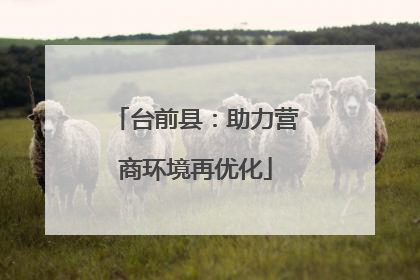台前县：助力营商环境再优化