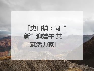 史口镇：同“新”迎端午 共筑活力家
