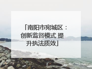 南阳市宛城区：创新监督模式 提升执法质效
