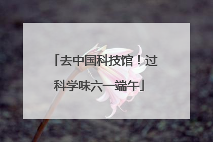 去中国科技馆！过科学味六一端午