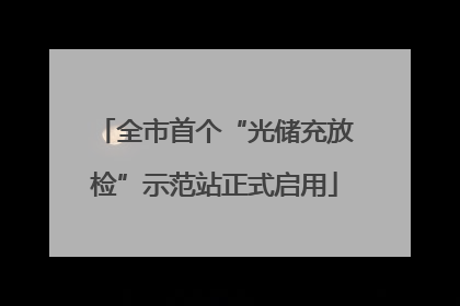 全市首个“光储充放检”示范站正式启用