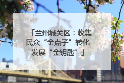 兰州城关区：收集民众“金点子”转化发展“金钥匙”