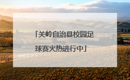 关岭自治县校园足球赛火热进行中