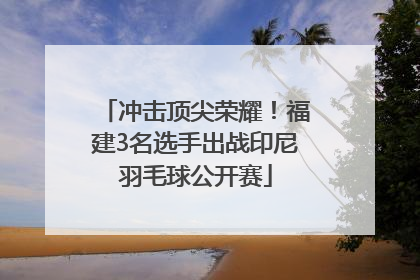 冲击顶尖荣耀！福建3名选手出战印尼羽毛球公开赛