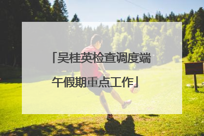 吴桂英检查调度端午假期重点工作