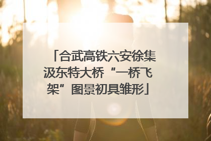 合武高铁六安徐集汲东特大桥“一桥飞架”图景初具雏形