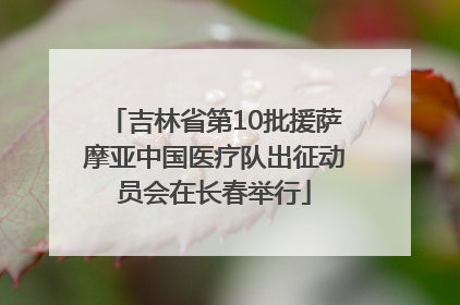 吉林省第10批援萨摩亚中国医疗队出征动员会在长春举行