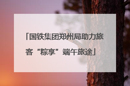 国铁集团郑州局助力旅客“粽享”端午旅途
