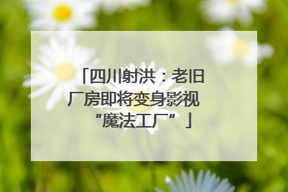 四川射洪：老旧厂房即将变身影视“魔法工厂”