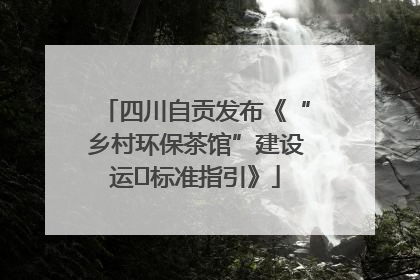 四川自贡发布《“乡村环保茶馆”建设运⾏标准指引》