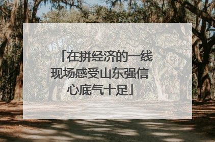 在拼经济的一线现场感受山东强信心底气十足