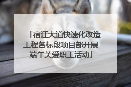 宿迁大道快速化改造工程各标段项目部开展端午关爱职工活动