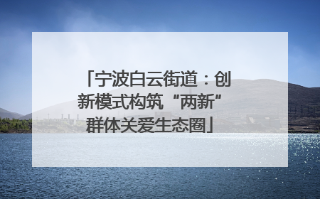 宁波白云街道：创新模式构筑“两新”群体关爱生态圈