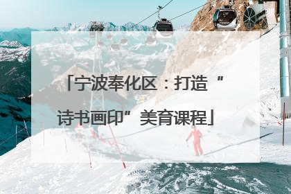 宁波奉化区：打造“诗书画印”美育课程