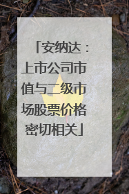 安纳达：上市公司市值与二级市场股票价格密切相关