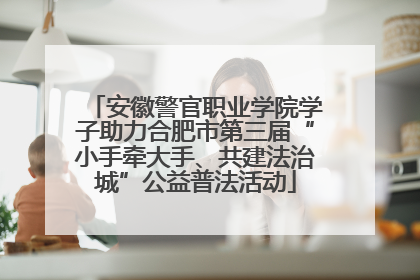 安徽警官职业学院学子助力合肥市第三届“小手牵大手、共建法治城”公益普法活动