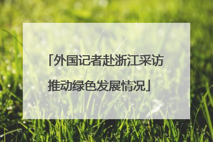 外国记者赴浙江采访推动绿色发展情况