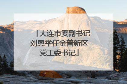 大连市委副书记刘恩举任金普新区党工委书记