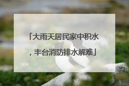 大雨天居民家中积水，丰台消防排水解难