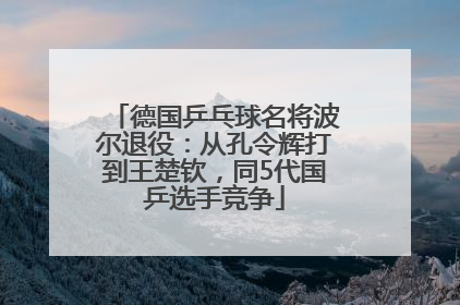 德国乒乓球名将波尔退役：从孔令辉打到王楚钦，同5代国乒选手竞争