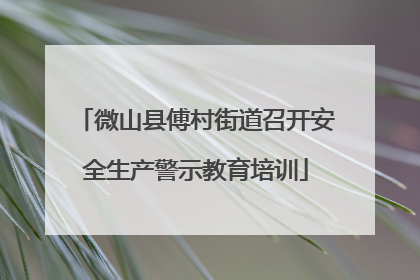 微山县傅村街道召开安全生产警示教育培训