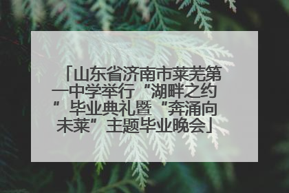 山东省济南市莱芜第一中学举行“湖畔之约”毕业典礼暨“奔涌向未莱”主题毕业晚会