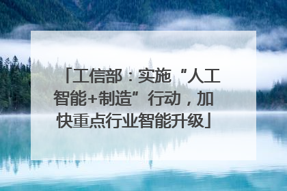 工信部：实施“人工智能+制造”行动，加快重点行业智能升级