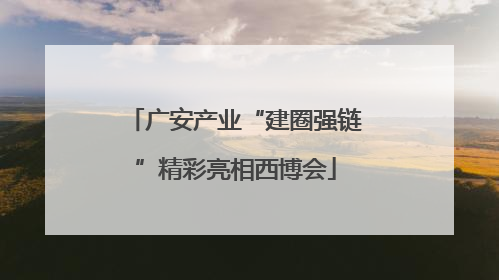 广安产业“建圈强链”精彩亮相西博会