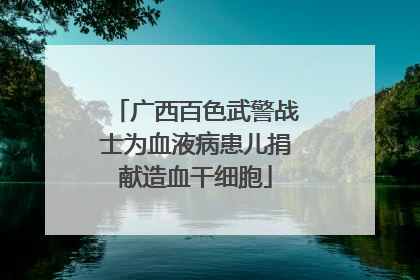 广西百色武警战士为血液病患儿捐献造血干细胞