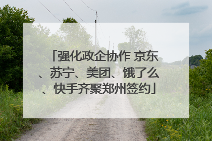 强化政企协作 京东、苏宁、美团、饿了么、快手齐聚郑州签约