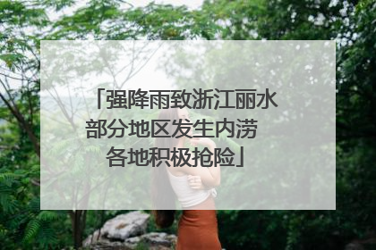 强降雨致浙江丽水部分地区发生内涝 各地积极抢险
