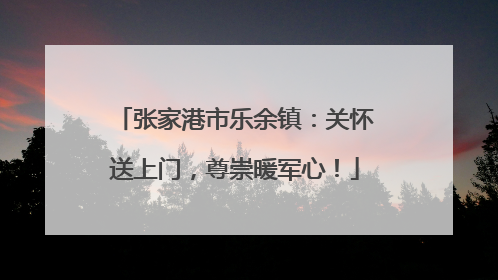 张家港市乐余镇：关怀送上门，尊崇暖军心！