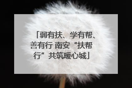 弱有扶、学有帮、善有行 南安“扶帮行”共筑暖心城