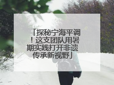探秘宁海平调！这支团队用暑期实践打开非遗传承新视野