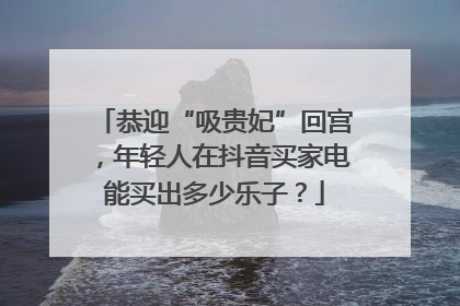 恭迎“吸贵妃”回宫，年轻人在抖音买家电能买出多少乐子？