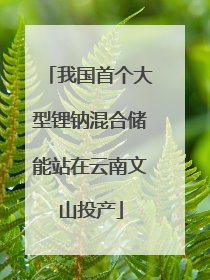 我国首个大型锂钠混合储能站在云南文山投产