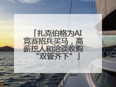 扎克伯格为AI竞赛招兵买马，高薪挖人和洽谈收购“双管齐下”