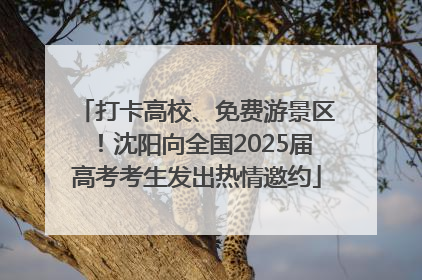 打卡高校、免费游景区！沈阳向全国2025届高考考生发出热情邀约