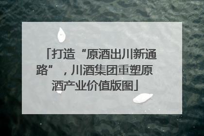 打造“原酒出川新通路”，川酒集团重塑原酒产业价值版图