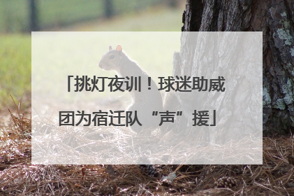挑灯夜训！球迷助威团为宿迁队“声”援