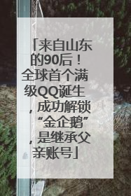 来自山东的90后！全球首个满级QQ诞生，成功解锁“金企鹅”，是继承父亲账号