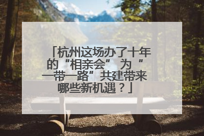 杭州这场办了十年的“相亲会” 为“一带一路”共建带来哪些新机遇？