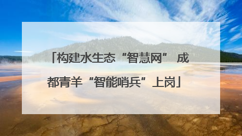 构建水生态“智慧网” 成都青羊“智能哨兵”上岗