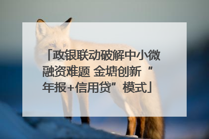 政银联动破解中小微融资难题 金塘创新“年报+信用贷”模式