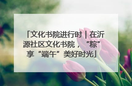 文化书院进行时｜在沂源社区文化书院，“粽”享“端午”美好时光