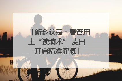 新乡获嘉：春管用上“读墒术” 麦田开启精准灌溉