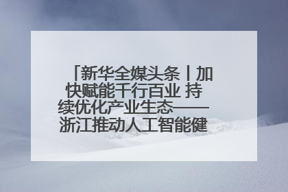 新华全媒头条丨加快赋能千行百业 持续优化产业生态——浙江推动人工智能健康有序发展观察