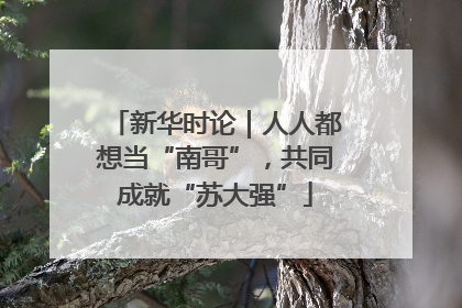 新华时论｜人人都想当“南哥”，共同成就“苏大强”