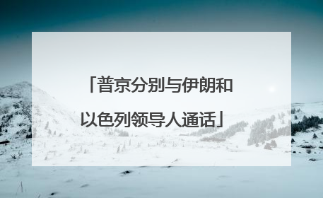 普京分别与伊朗和以色列领导人通话