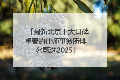 最新北京十大口碑卓著的律师事务所排名甄选2025